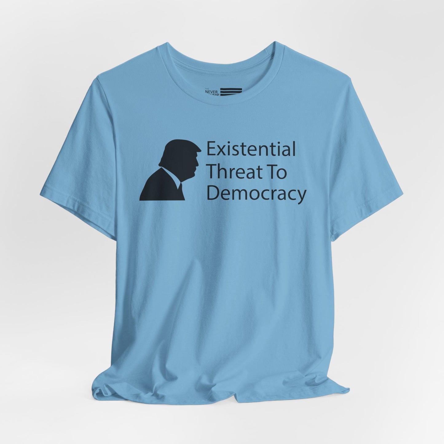 Existential Threat to Democracy Short Sleeve Tee w/ Logo