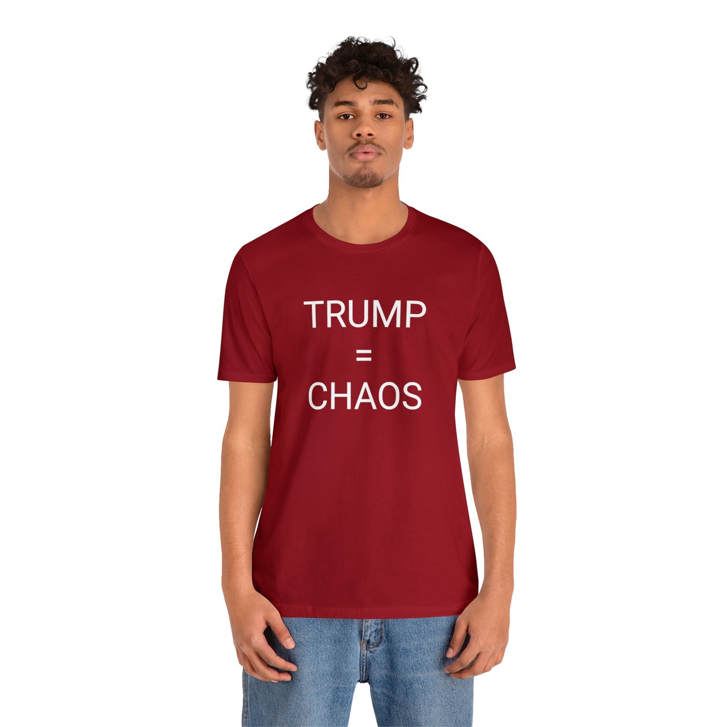 Trump = Chaos Short Sleeve Tee w/ Logo