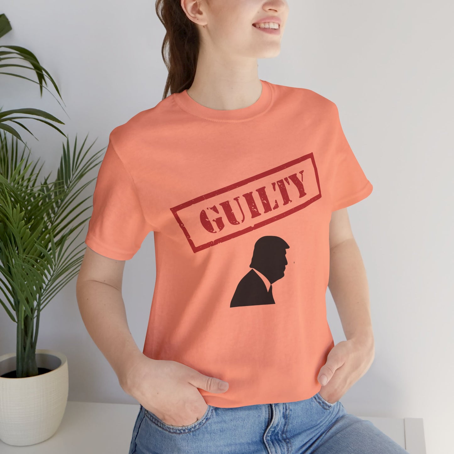 GUILTY Trump Silhouette Short Sleeve Tee w/ Logo