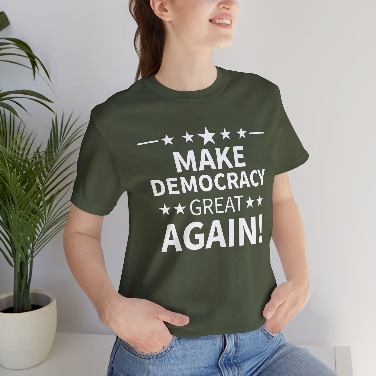 Make Democracy Great Again! Short Sleeve Tee w/ Logo
