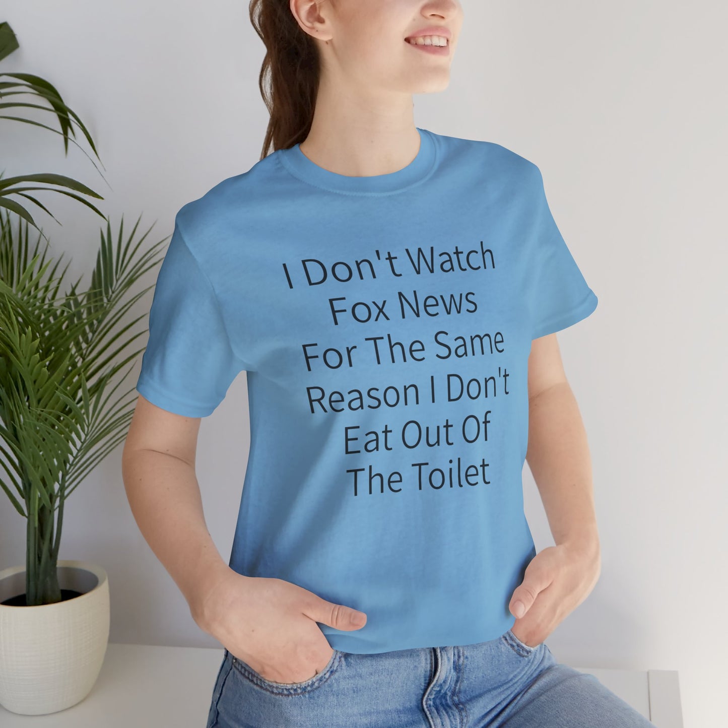 I Don't Watch Fox News Short Sleeve Tee w/ Logo