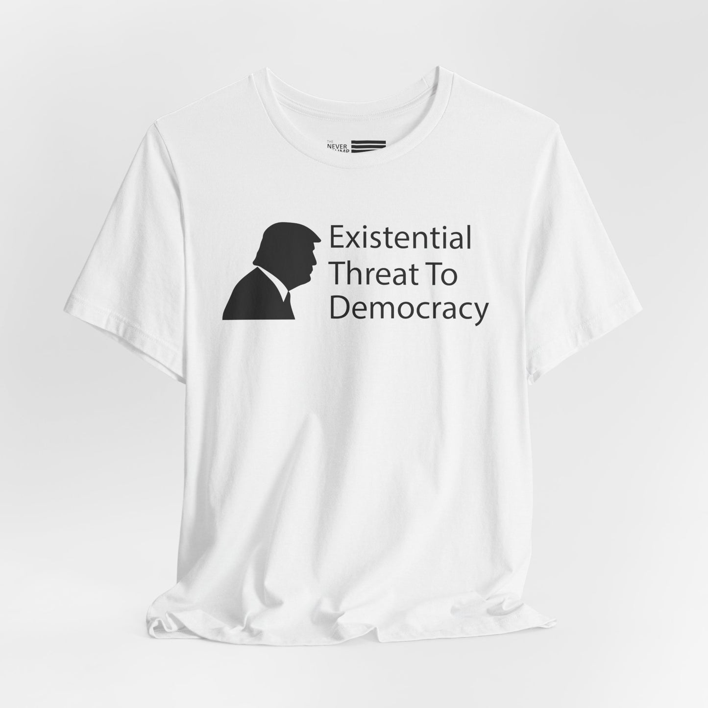 Existential Threat to Democracy Short Sleeve Tee w/ Logo