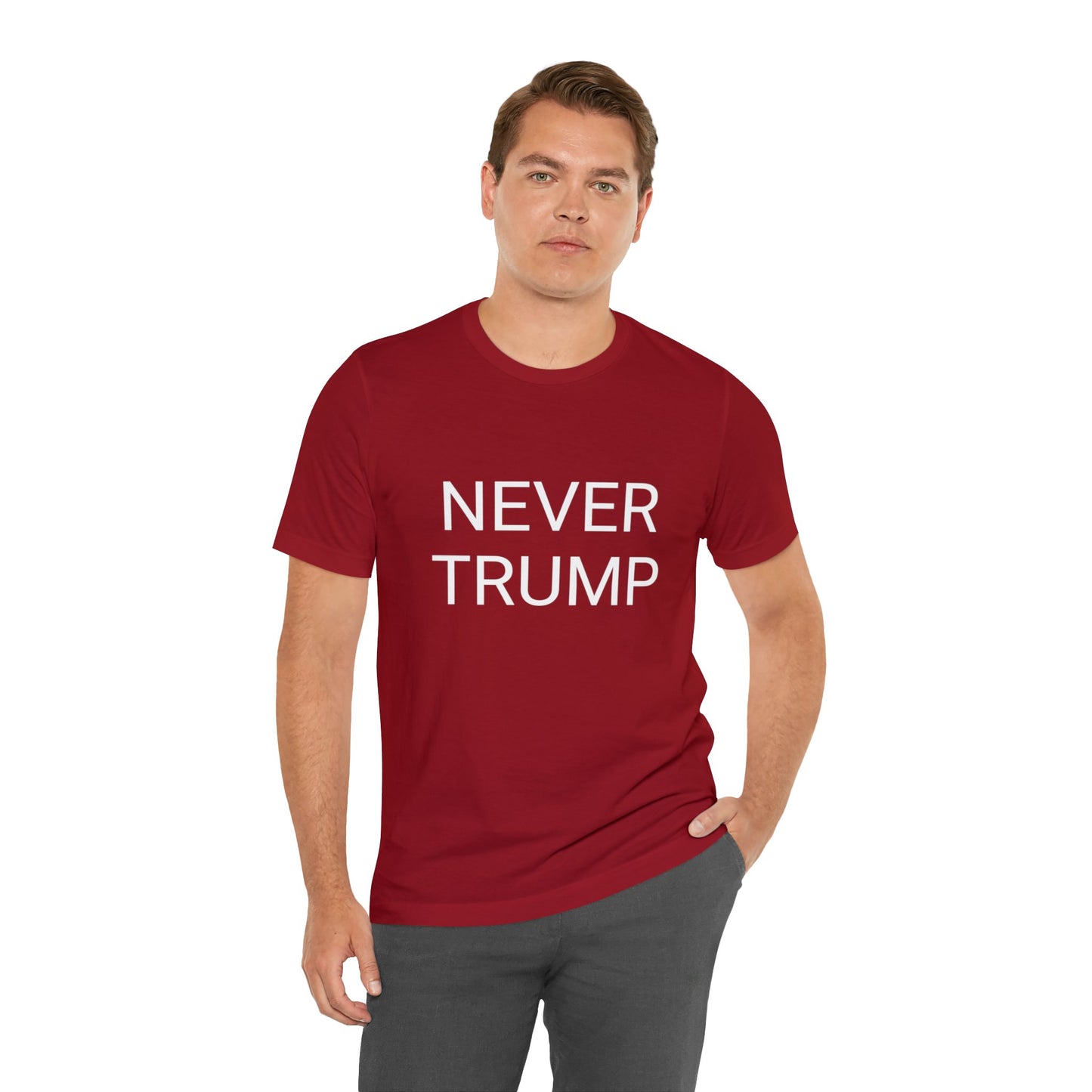 Never Trump Jersey Short Sleeve Tee w/ Logo