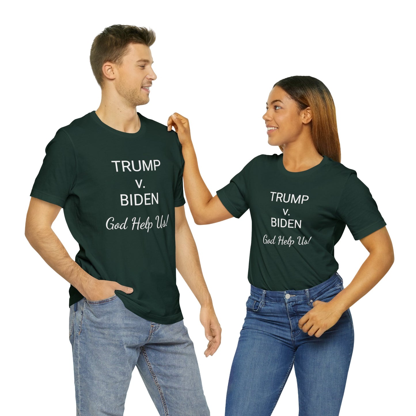 Trump v. Biden Short Sleeve Tee w/ Logo