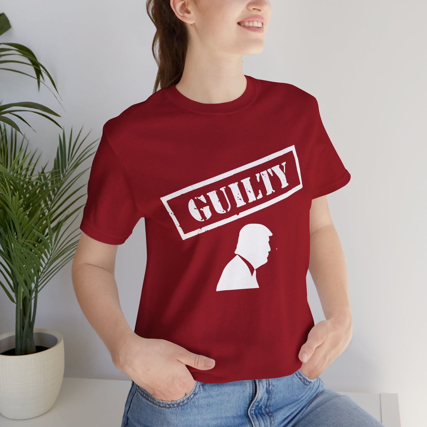 GUILTY Trump Silhouette Short Sleeve Tee w/ Logo