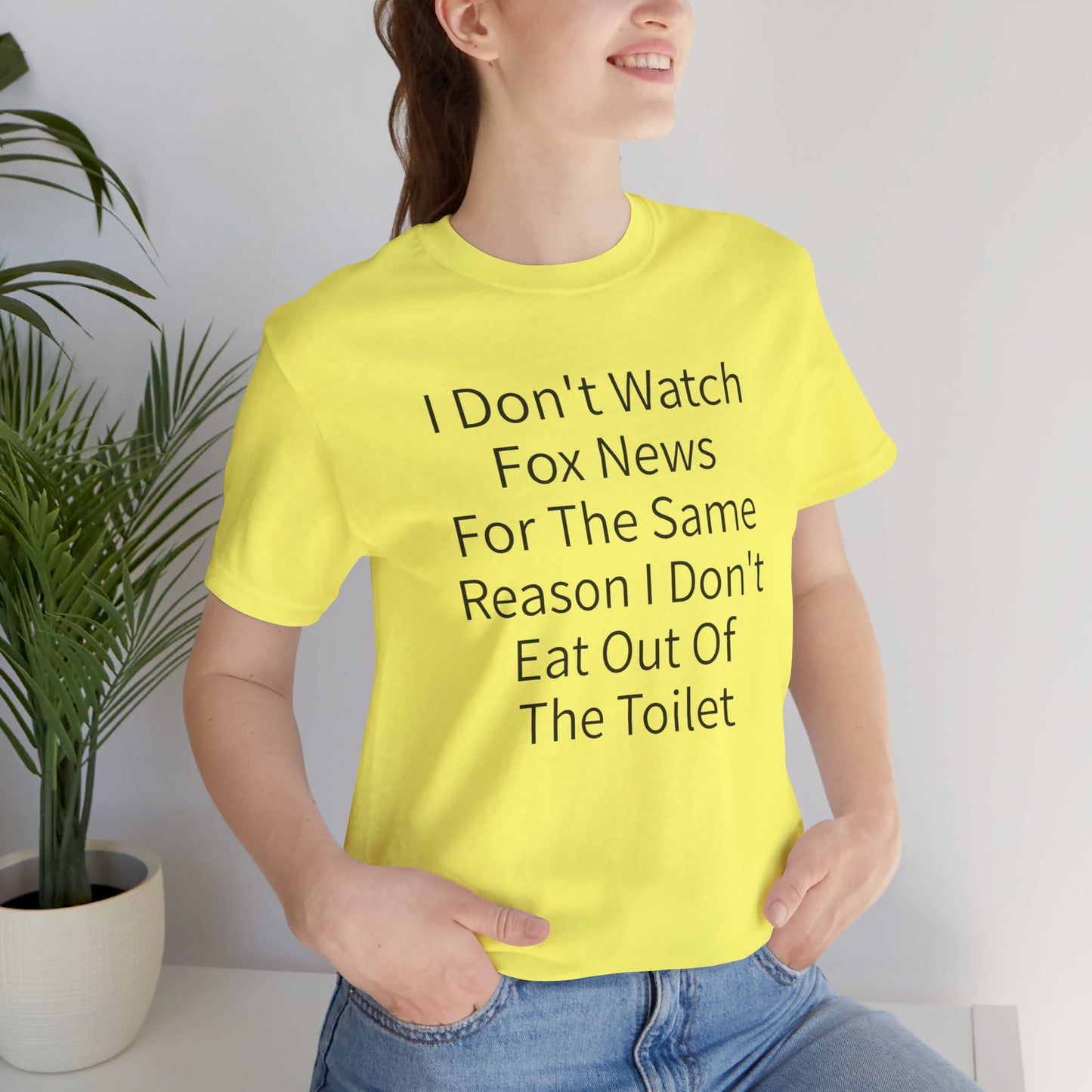 I Don't Watch Fox News Short Sleeve Tee w/ Logo