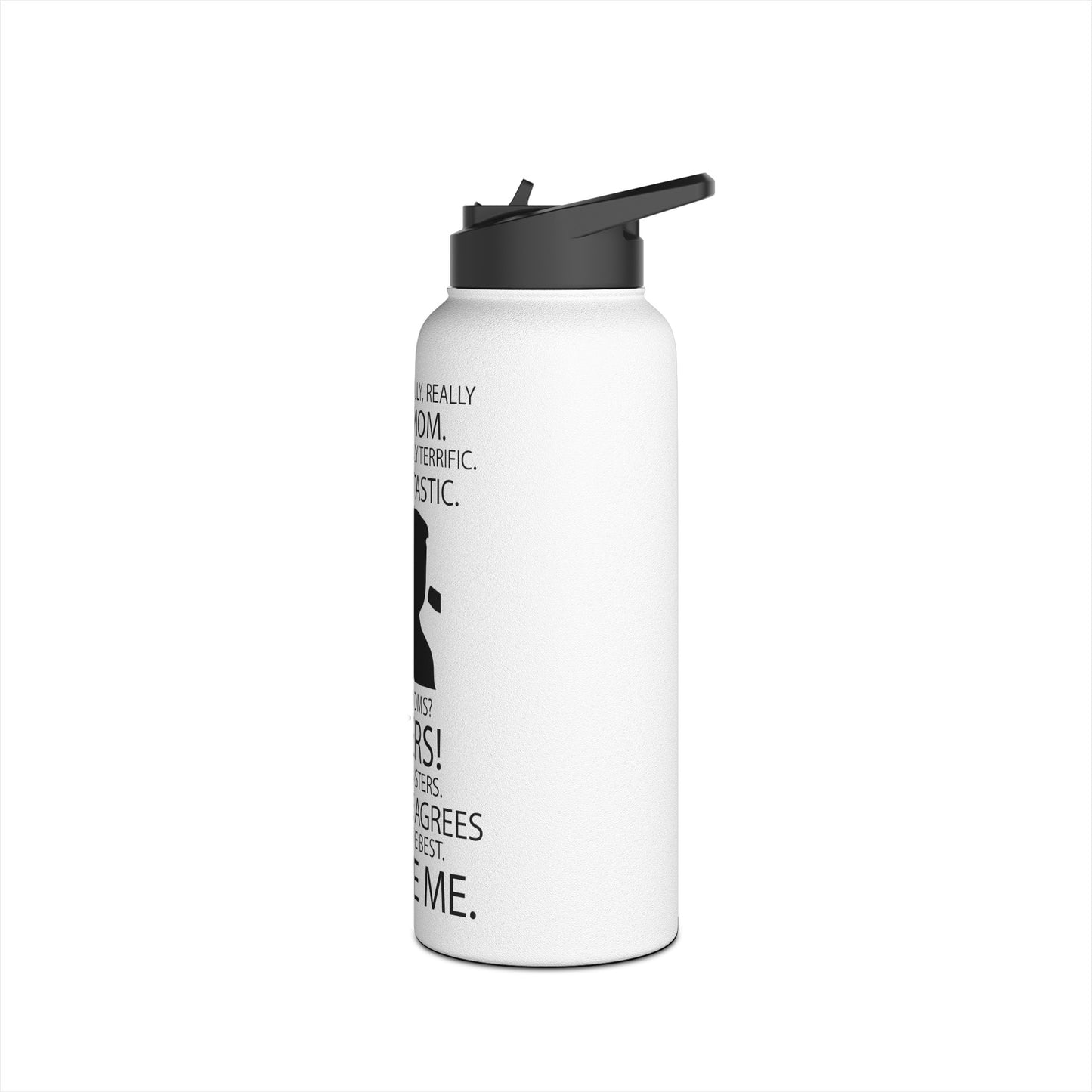 Great Mom Stainless Steel Water Bottle, Standard Lid