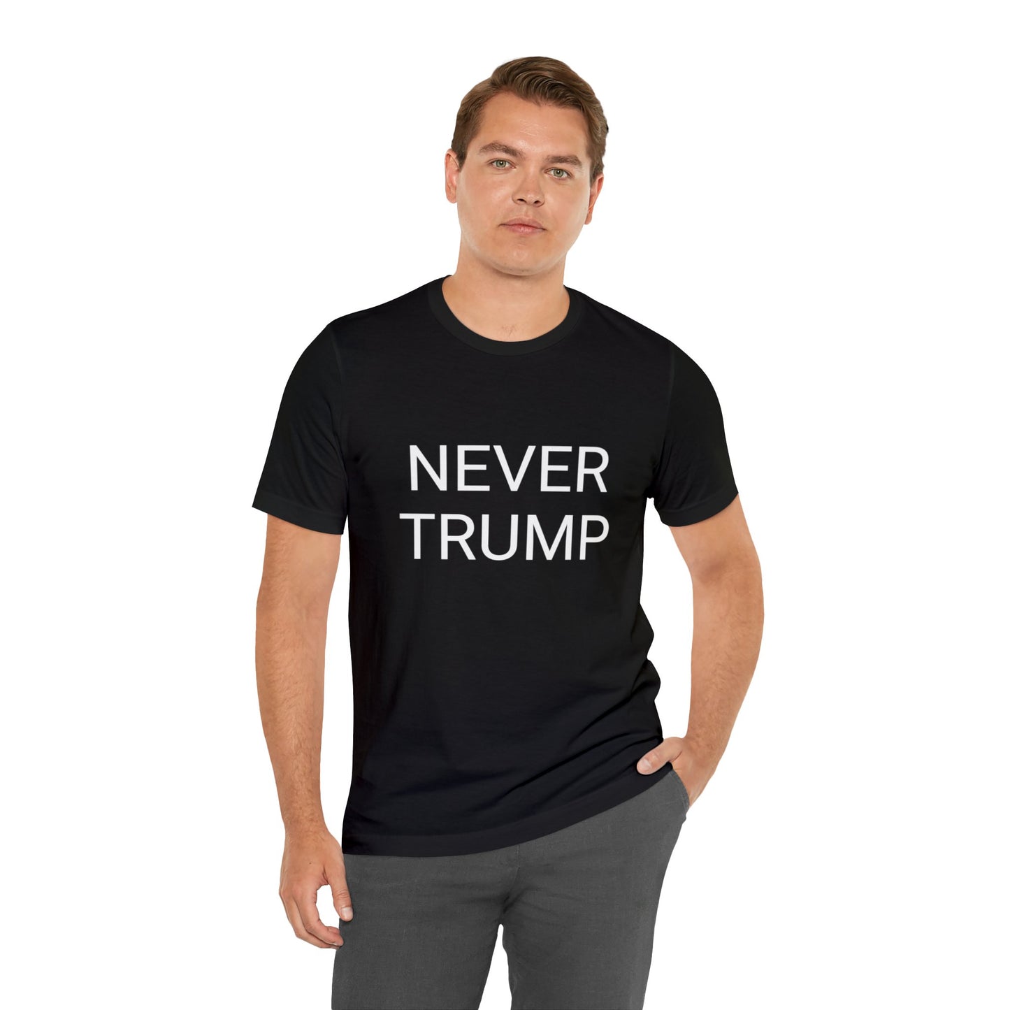 Never Trump Jersey Short Sleeve Tee w/ Logo