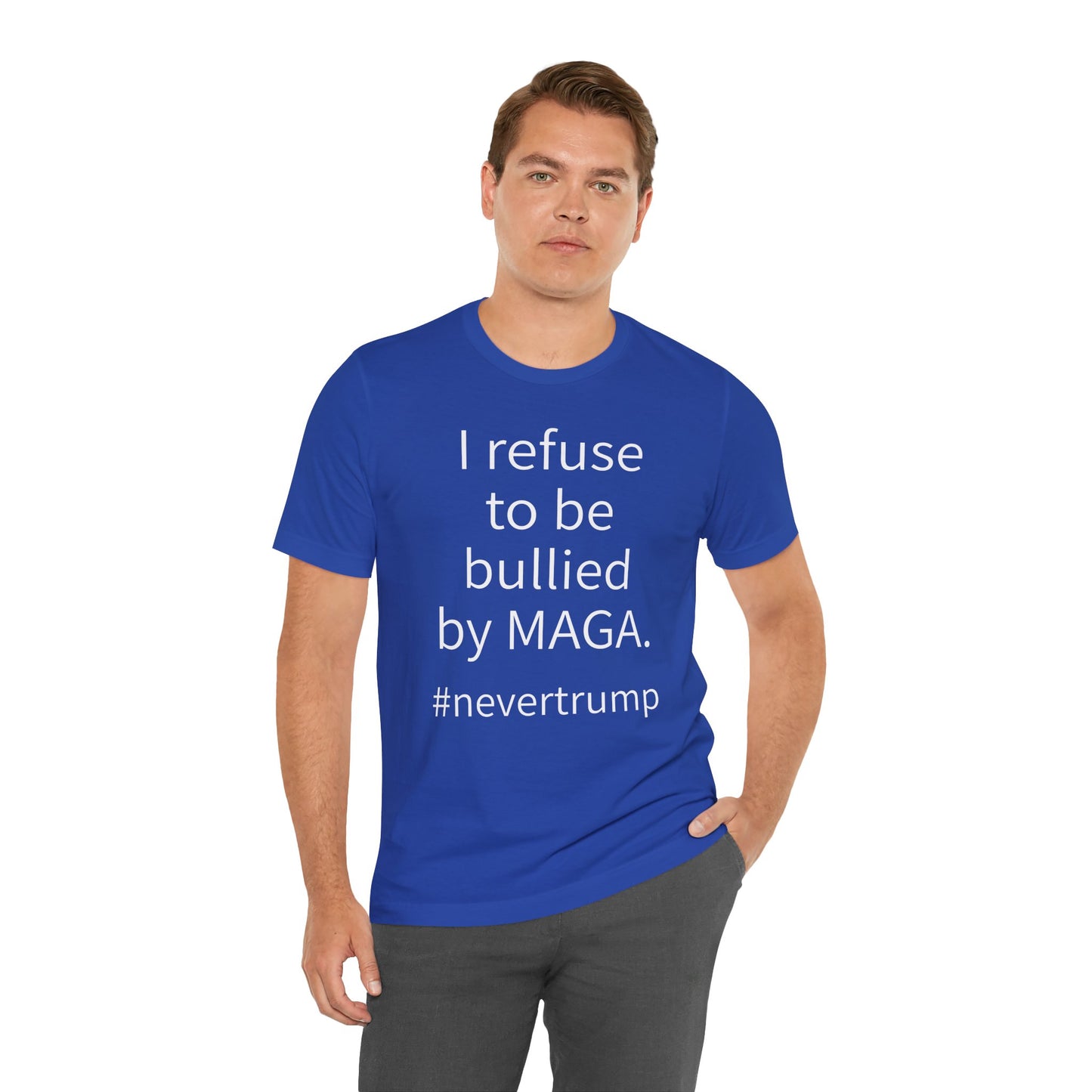I Refuse to be Bullied by MAGA Sleeve Tee w/ Logo