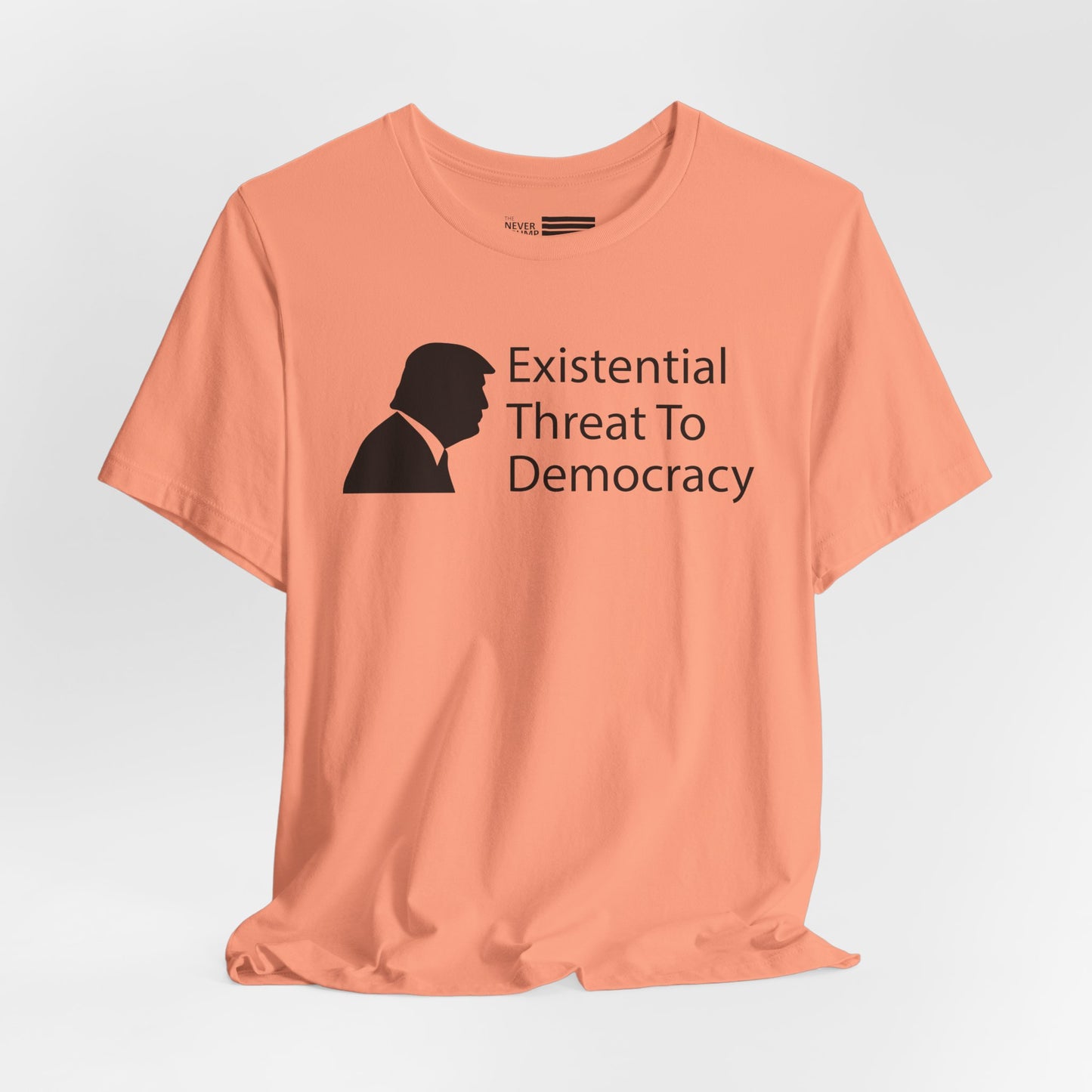 Existential Threat to Democracy Short Sleeve Tee w/ Logo