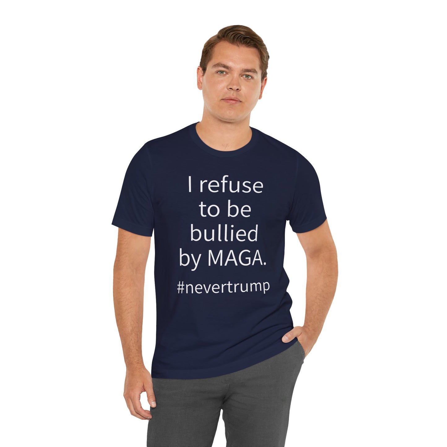 I Refuse to be Bullied by MAGA Sleeve Tee w/ Logo
