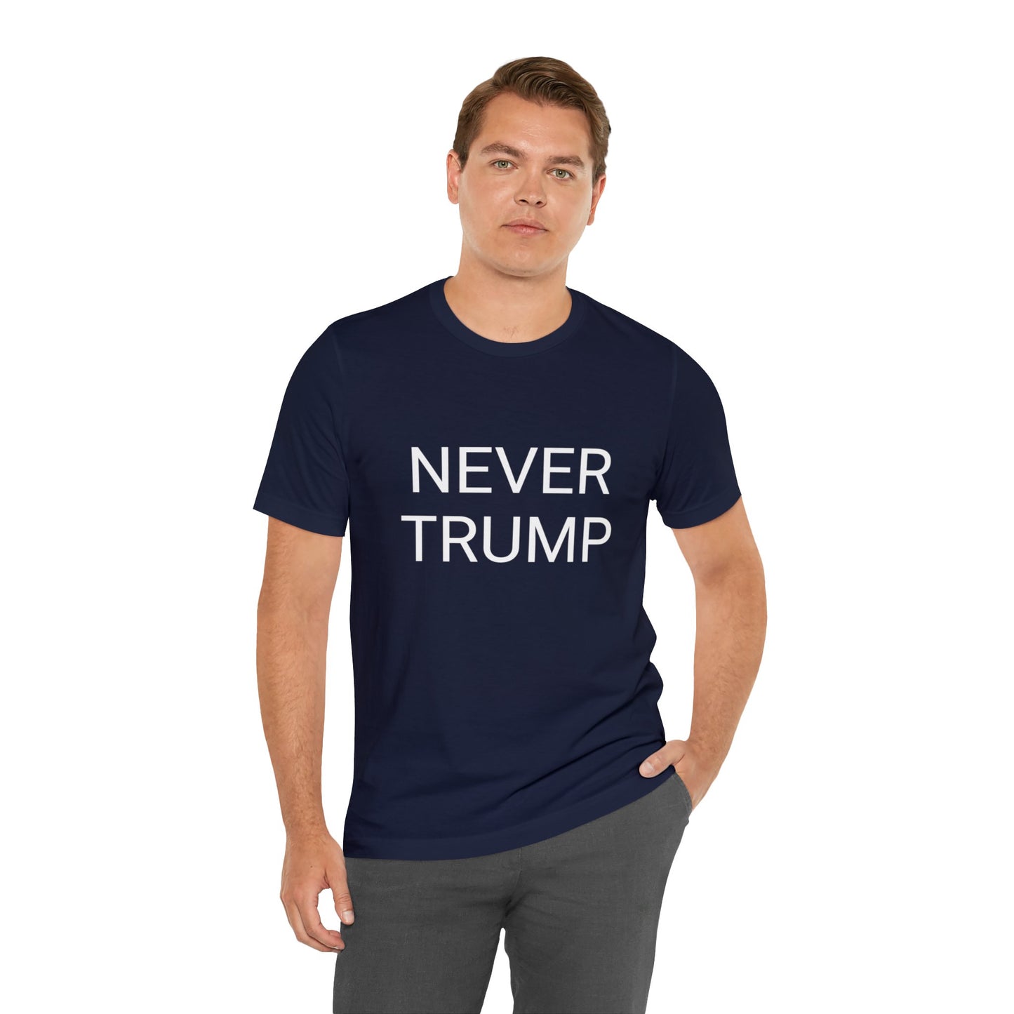 Never Trump Jersey Short Sleeve Tee w/ Logo