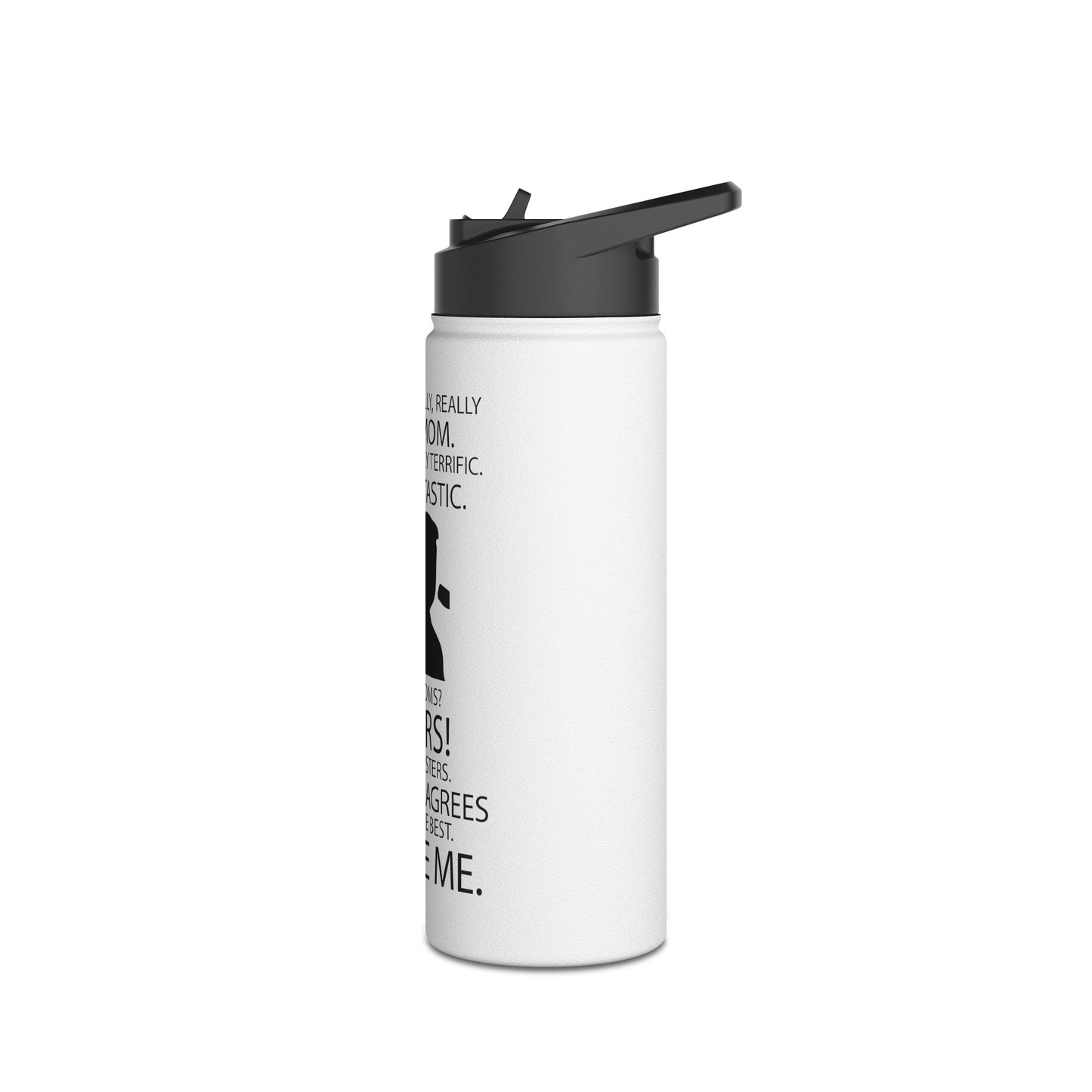 Great Mom Stainless Steel Water Bottle, Standard Lid