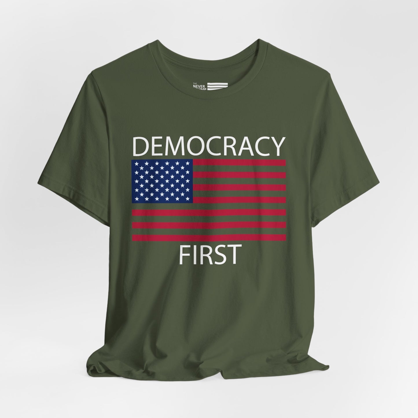 Democracy First Short Sleeve Tee w/ Logo