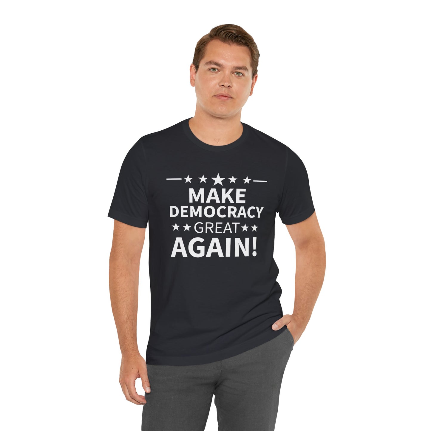 Make Democracy Great Again! Short Sleeve Tee w/ Logo