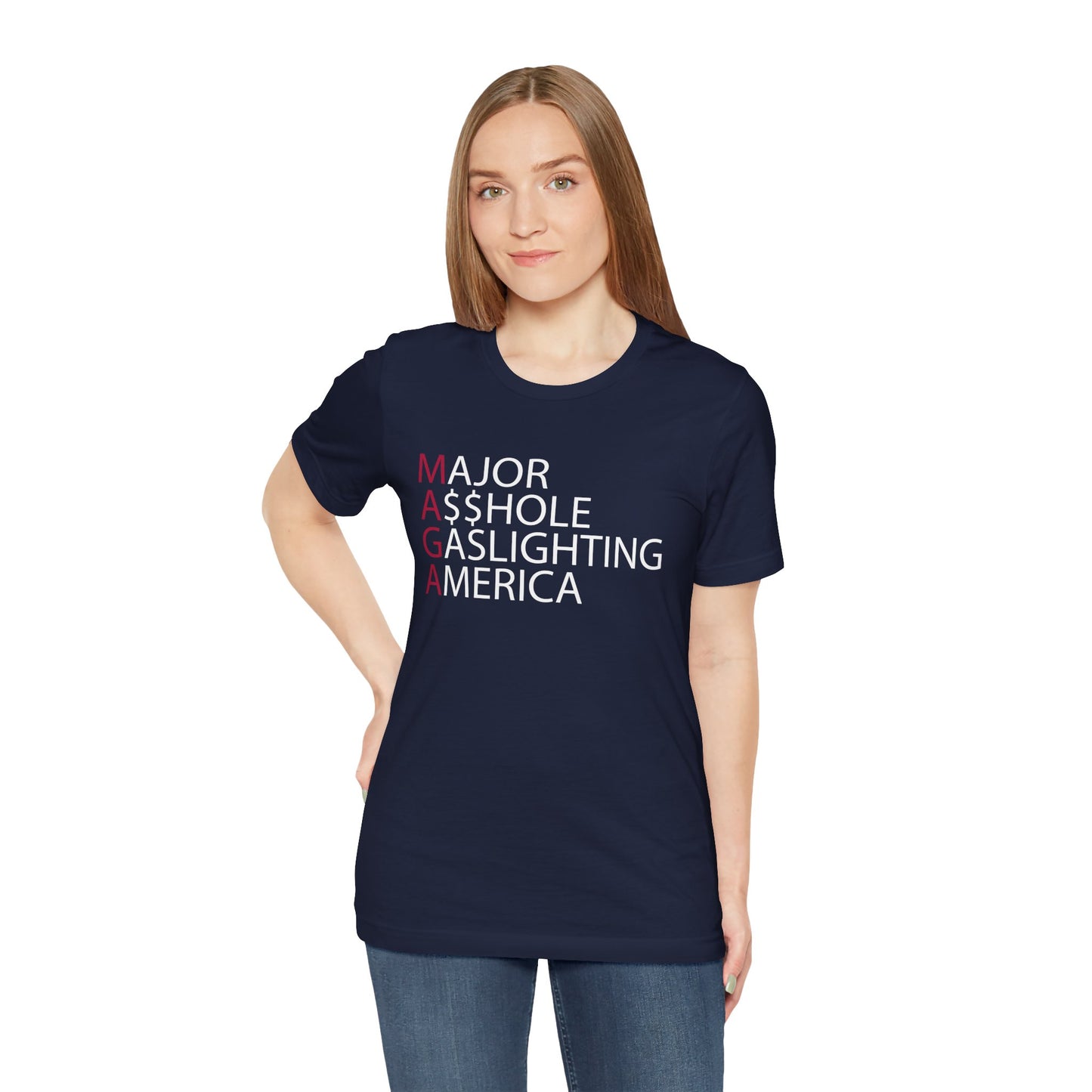 MAGA - Major A$$hole Gaslighting America Short Sleeve Tee w/ Logo