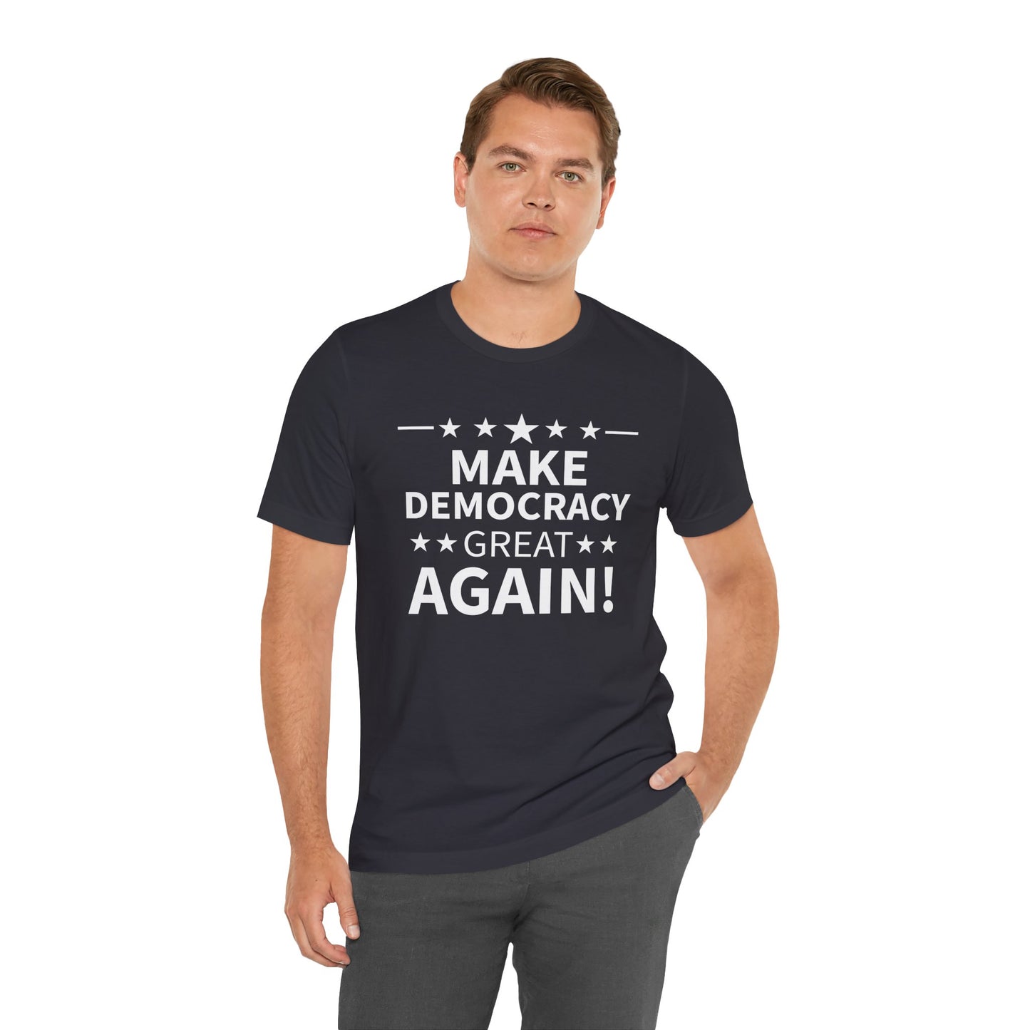 Make Democracy Great Again! Short Sleeve Tee w/ Logo