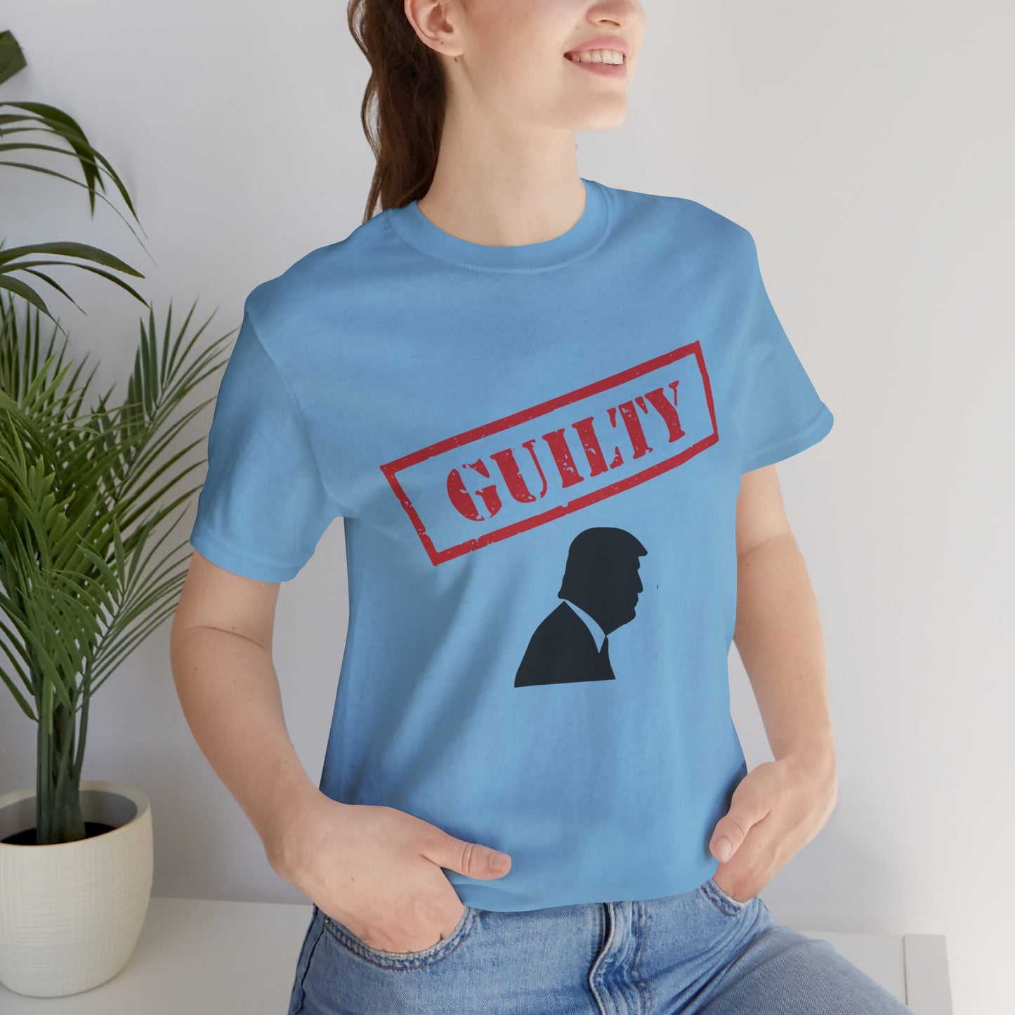 GUILTY Trump Silhouette Short Sleeve Tee w/ Logo