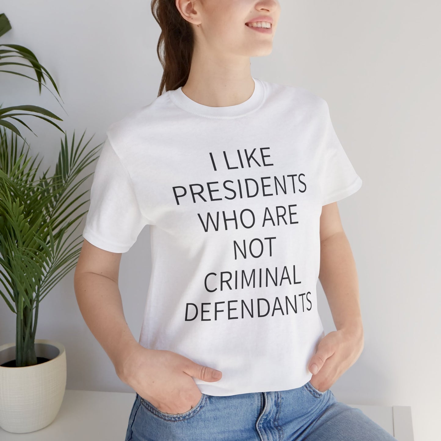 Presidents Who Are Not Criminal Defendants Short Sleeve Tee w/ Logo