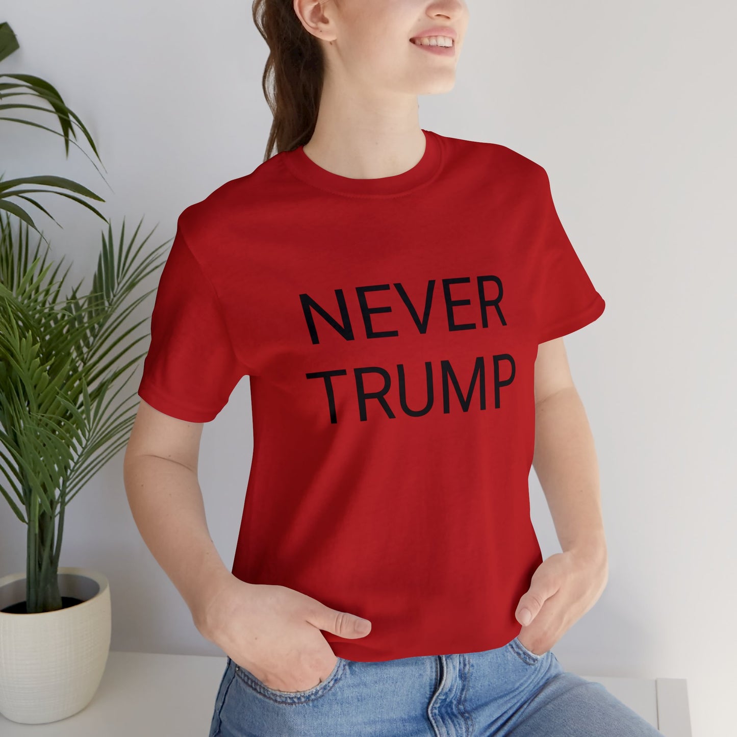 Never Trump Unisex Short Sleeve Tee RED