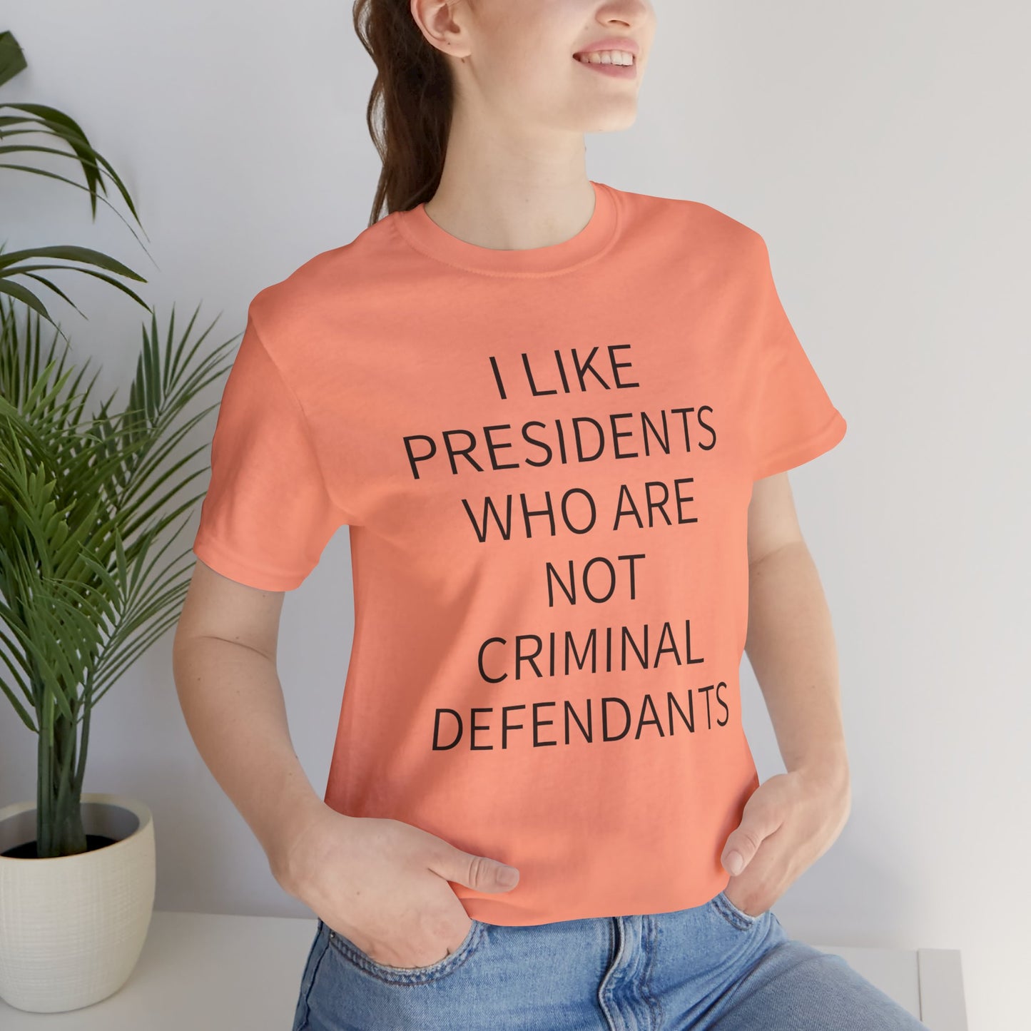 Presidents Who Are Not Criminal Defendants Short Sleeve Tee w/ Logo