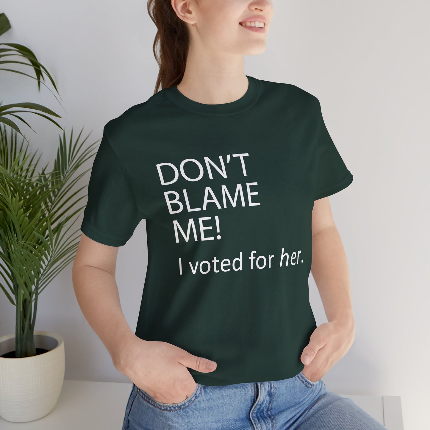 Don't Blame Me! Short Sleeve Tee w/ Logo