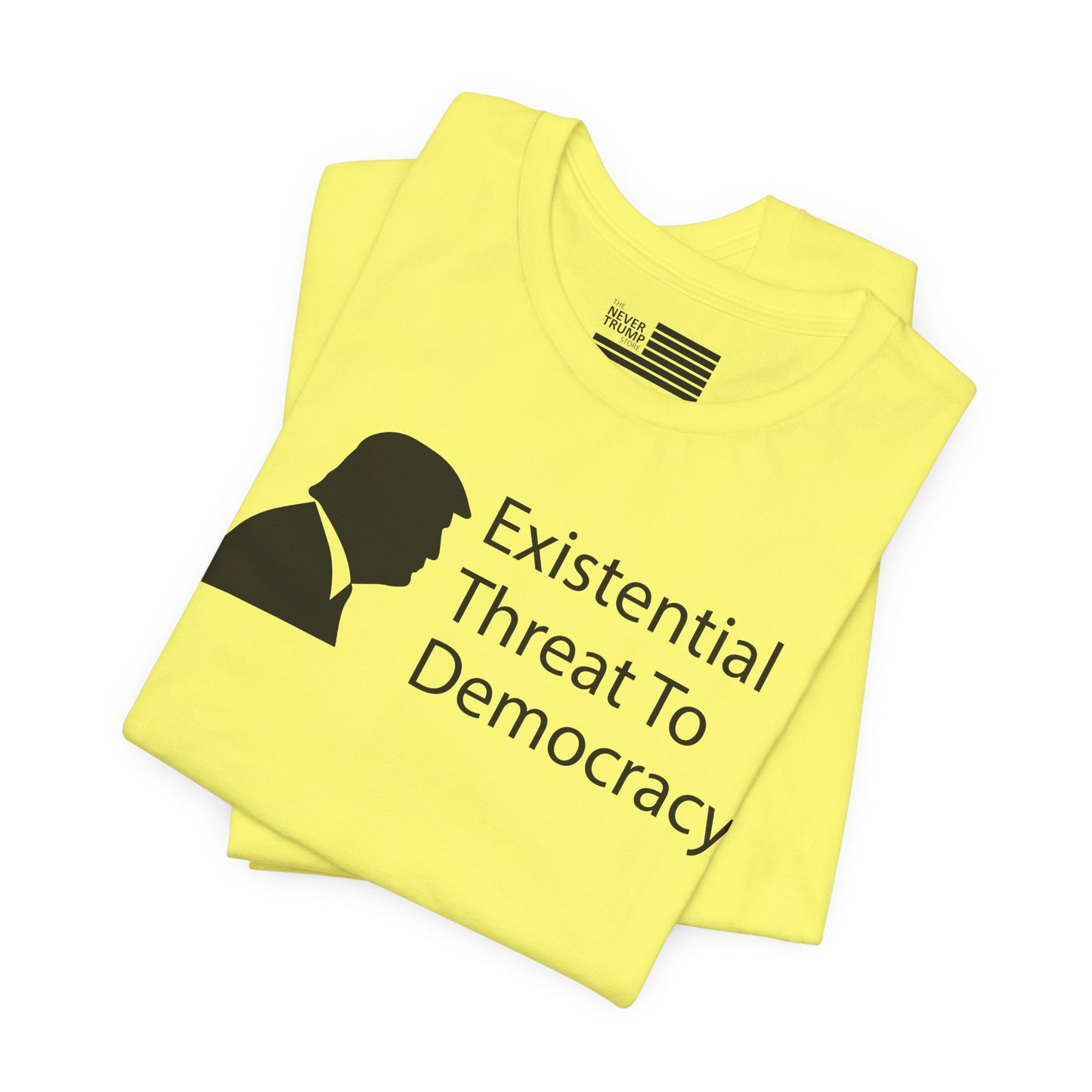 Existential Threat to Democracy Short Sleeve Tee w/ Logo