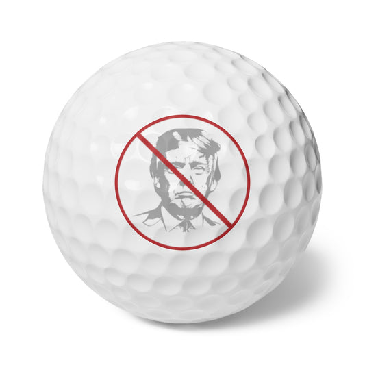 No Trump Sign Golf Balls, 6pcs