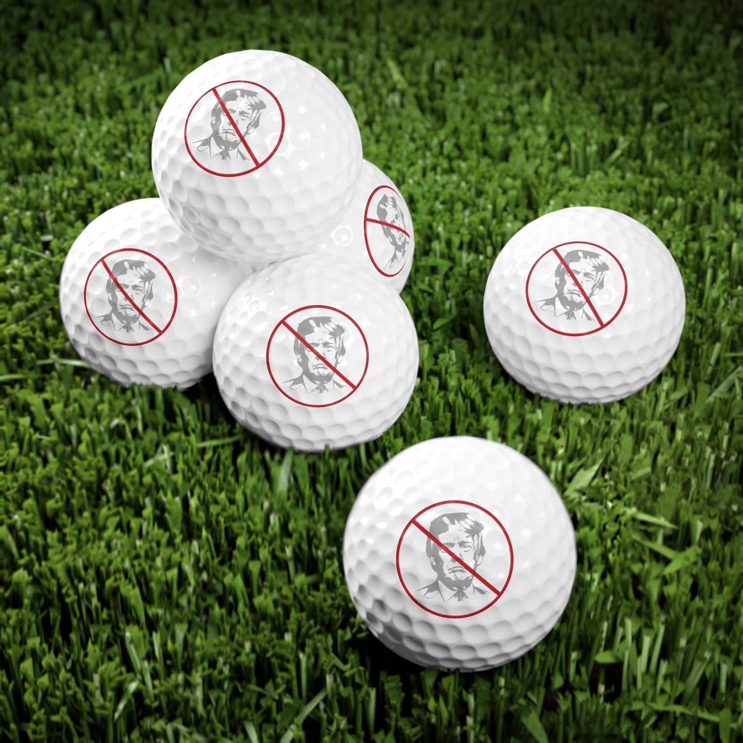 No Trump Sign Golf Balls, 6pcs