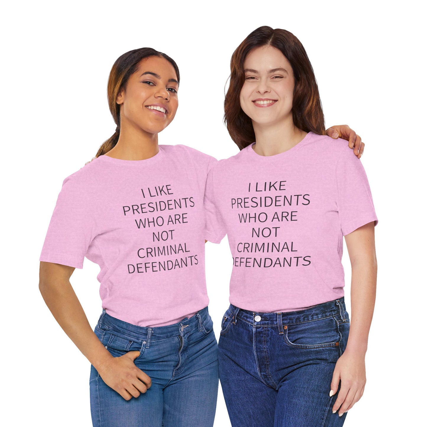 Presidents Who Are Not Criminal Defendants Short Sleeve Tee w/ Logo
