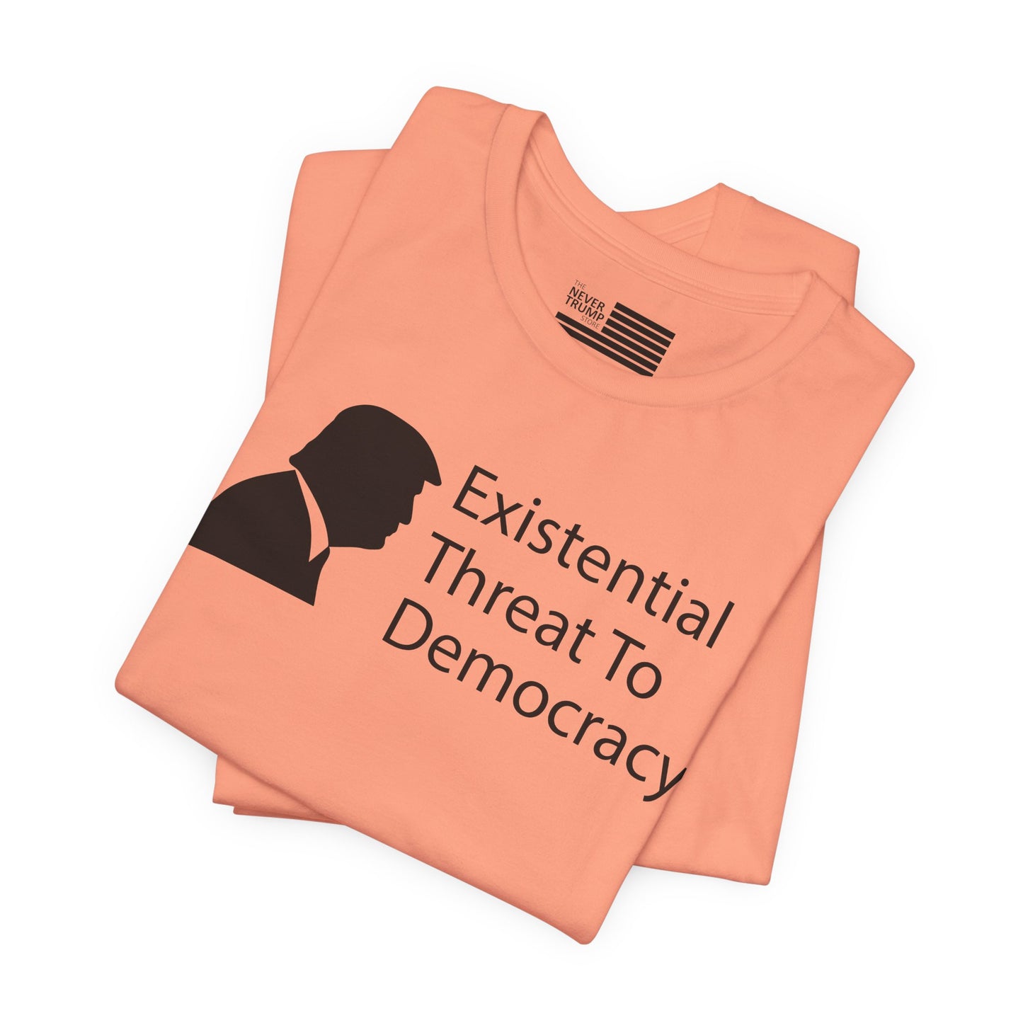 Existential Threat to Democracy Short Sleeve Tee w/ Logo
