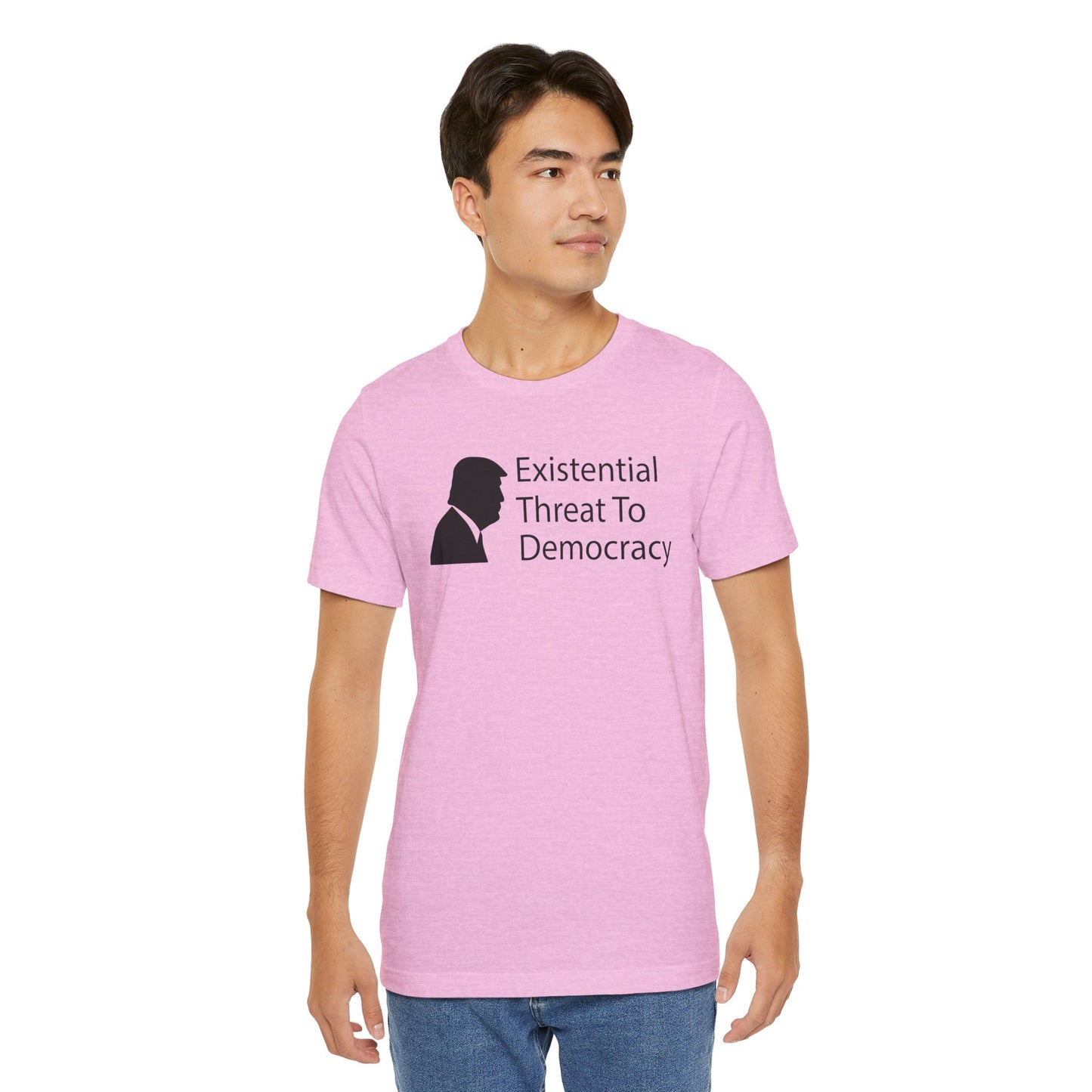 Existential Threat to Democracy Short Sleeve Tee w/ Logo
