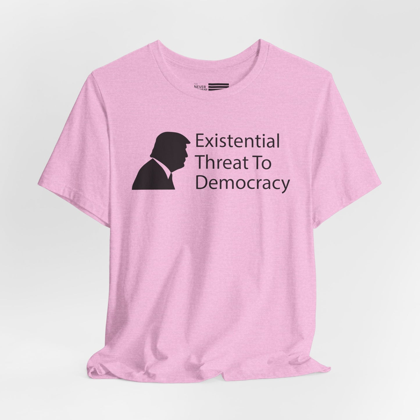 Existential Threat to Democracy Short Sleeve Tee w/ Logo