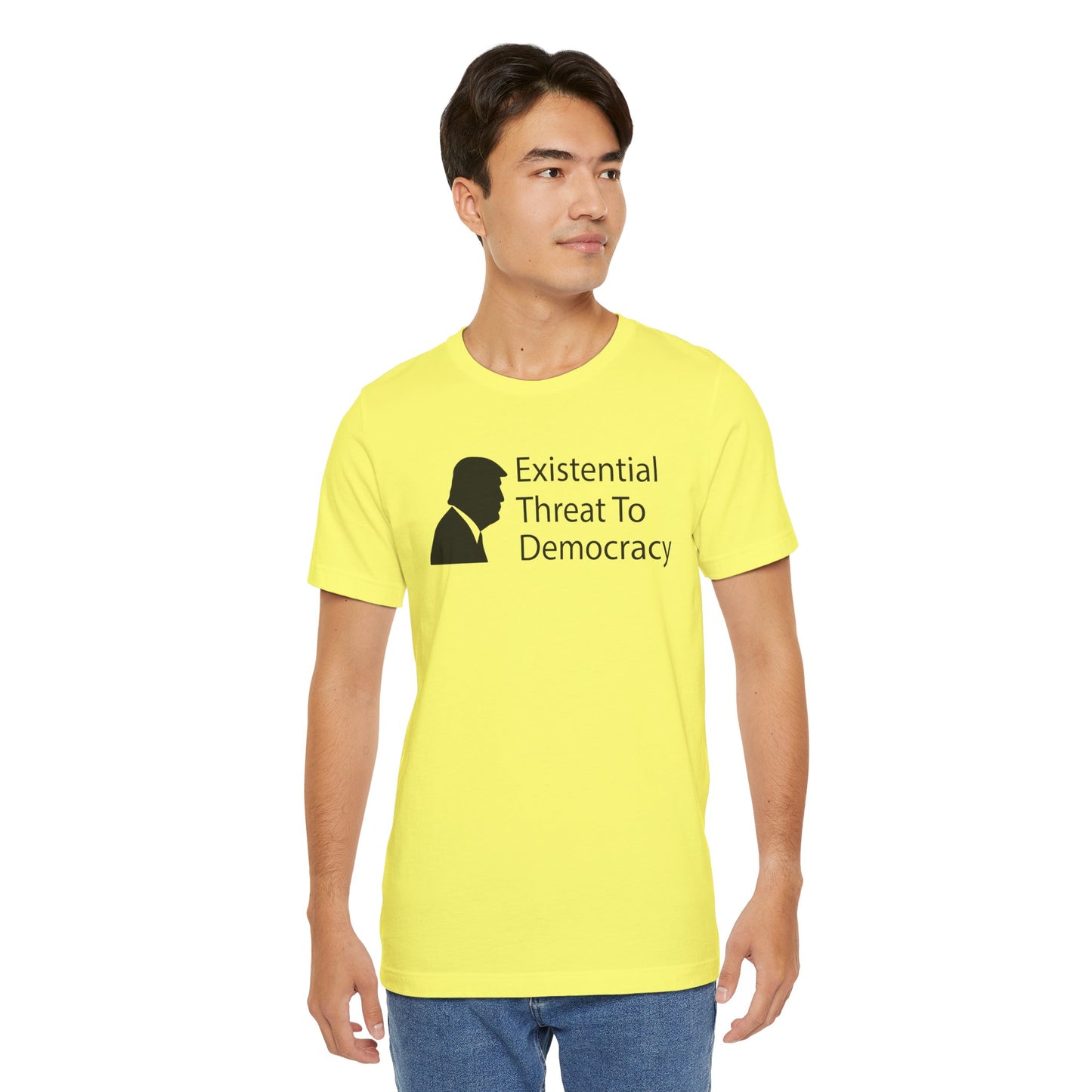 Existential Threat to Democracy Short Sleeve Tee w/ Logo