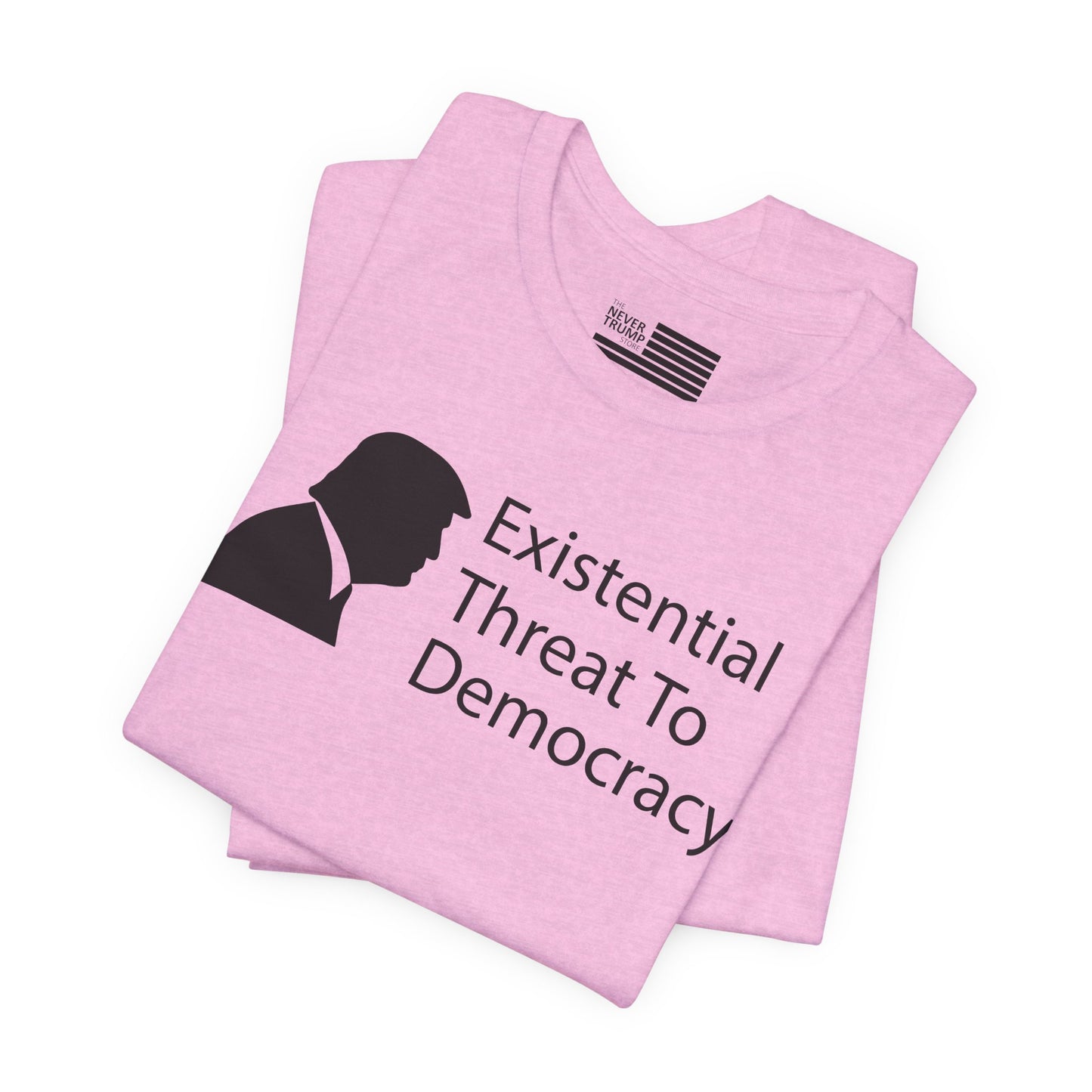Existential Threat to Democracy Short Sleeve Tee w/ Logo
